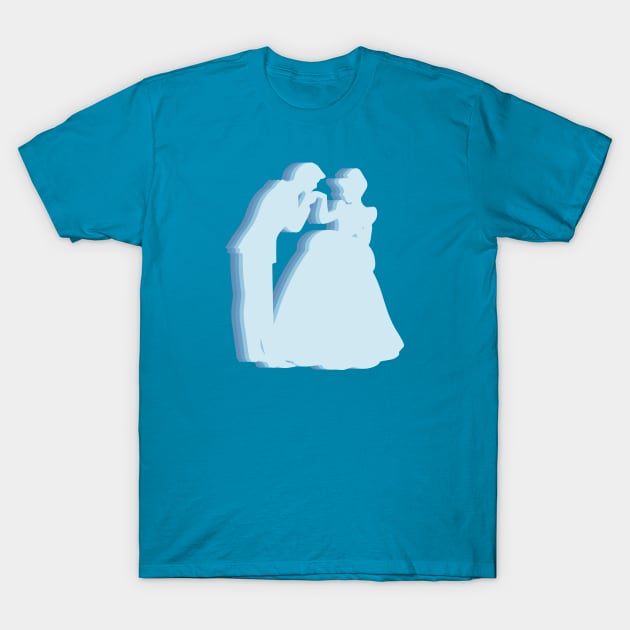 Minimalist Cinderella and Prince Silhouette T-Shirt by magentasponge